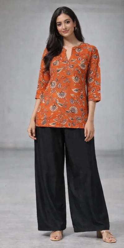 Zamkudi Rust Charm Co-ord Set – Rust Orange